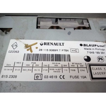 Recambio de sistema audio / radio cd para renault scenic iii grand dynamique referencia OEM IAM 281159389R  