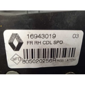 Recambio de cerradura puerta delantera derecha para renault megane iv berlina 5p experience referencia OEM IAM 805020256R 169430