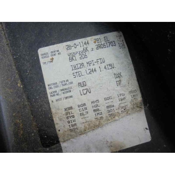 seat ibiza (6k1) del año 2001