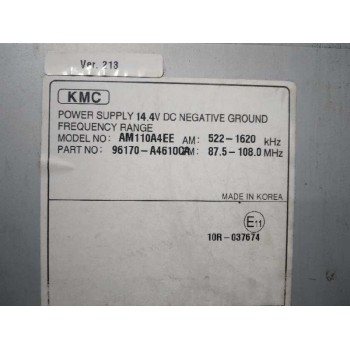 Recambio de sistema audio / radio cd para kia carens ( ) 1.7 crdi cat referencia OEM IAM 96170A46100  