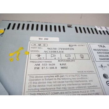 Recambio de sistema audio / radio cd para hyundai ix35 classic 2wd referencia OEM IAM 961502Y010  