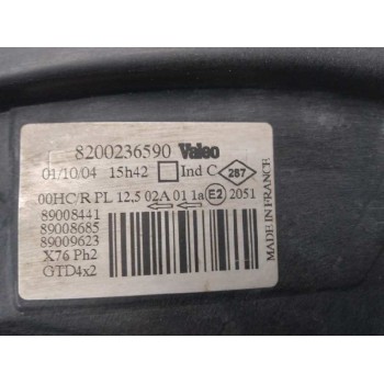 Recambio de faro izquierdo para renault kangoo (f/kc0) authentique referencia OEM IAM 8200236590  PARA PULIR