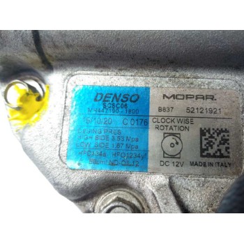 Recambio de compresor aire acondicionado para fiat 500 lounge referencia OEM IAM 52121921 MR4471901800 5 CANALES