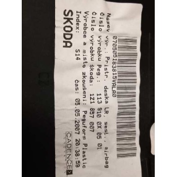 Recambio de kit airbag para skoda octavia berlina (1z3) rs referencia OEM IAM 1Z1857007  