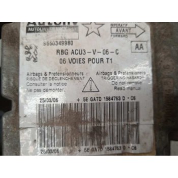 Recambio de centralita airbag para peugeot 206 cc cc referencia OEM IAM 9660349980 9660349980 9660349980