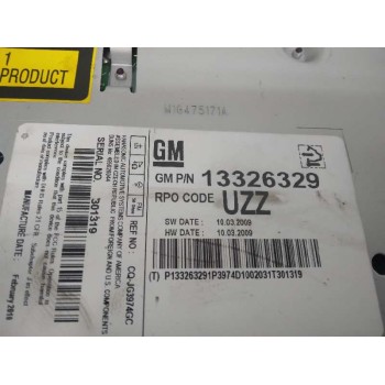 Recambio de sistema audio / radio cd para opel insignia berlina cosmo referencia OEM IAM 13326329 CAJA 