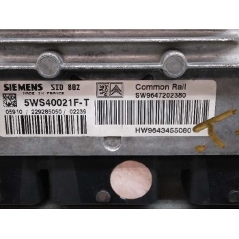 Recambio de centralita motor uce para citroën c3 1.4 hdi exclusive referencia OEM IAM 9647202380  