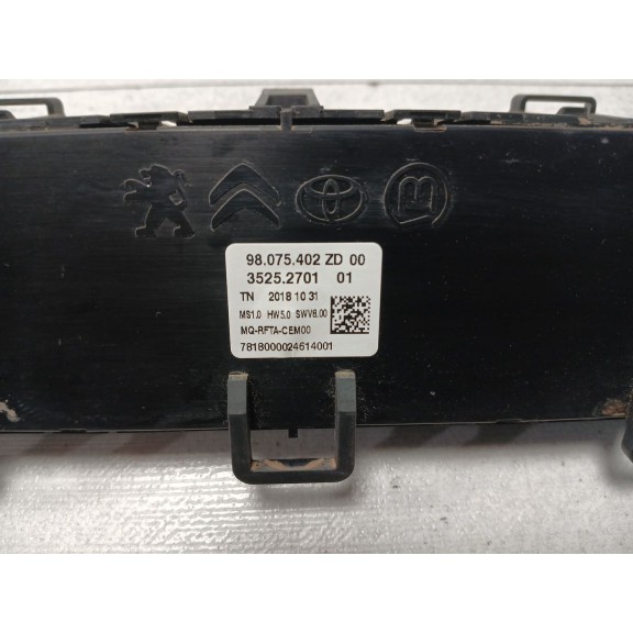 Recambio de mando climatizador para peugeot rifter 1.5 bluehdi 130 referencia OEM IAM 98075402ZD00  