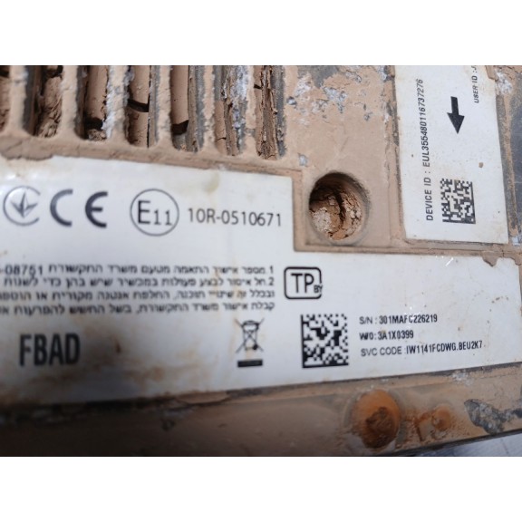 Recambio de sistema audio / radio cd para kia proceed (cd) 1.6 t-gdi gt referencia OEM IAM 1R0510671  