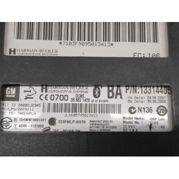 Recambio de modulo electronico para opel insignia berlina cosmo referencia OEM IAM 13314405 DE TELEFONIA Y BLUETOOTH 