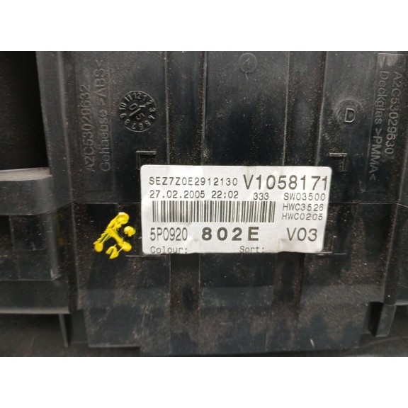 Recambio de cuadro instrumentos para seat altea (5p1) 2.0 tdi referencia OEM IAM 5p0920802e  