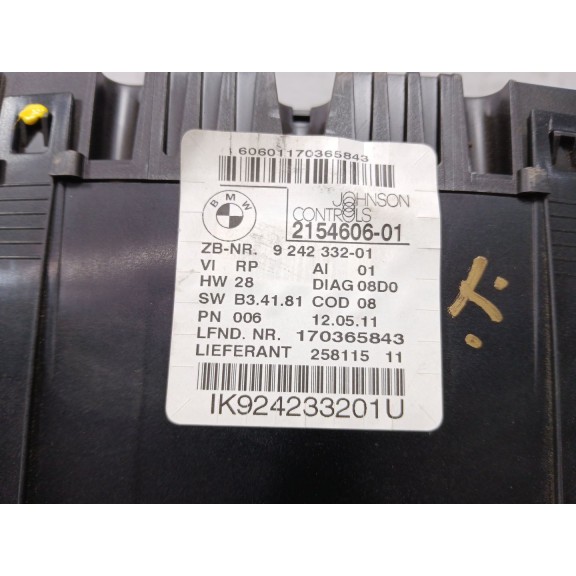 Recambio de cuadro instrumentos para bmw 1 (e87) 118 d referencia OEM IAM 924233201  