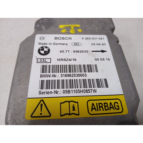 Recambio de centralita airbag para bmw x5 (e53) 3.0d referencia OEM IAM 65776962530 0285001681 