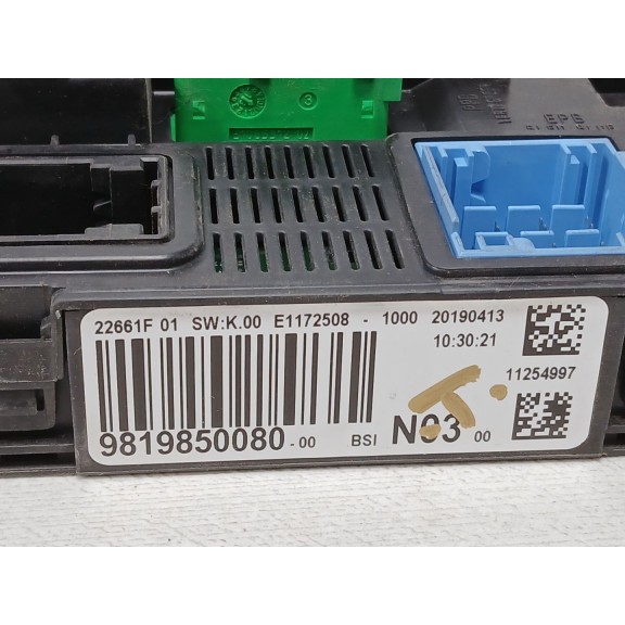 Recambio de centralita bsi para peugeot 2008 (--.2013) referencia OEM IAM 9819850080  