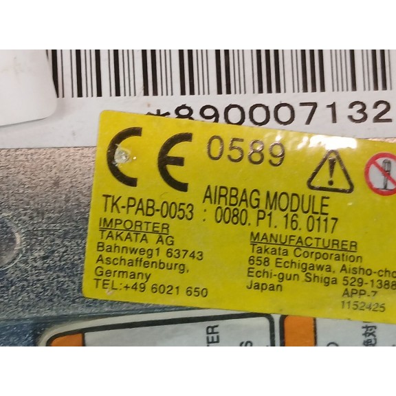 Recambio de kit airbag para mazda cx-7 (er) luxury referencia OEM IAM  1ºSERIE 