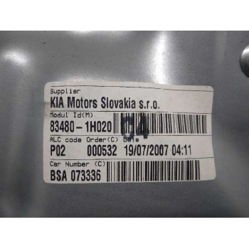 Recambio de elevalunas trasero derecho para kia cee´d emotion referencia OEM IAM 834801H020 ELÉCTRICO 6 PINES 