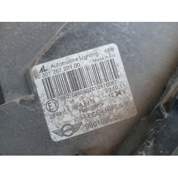 Recambio de faro izquierdo para mini mini countryman (r60) one referencia OEM IAM 980102506 030126720100 