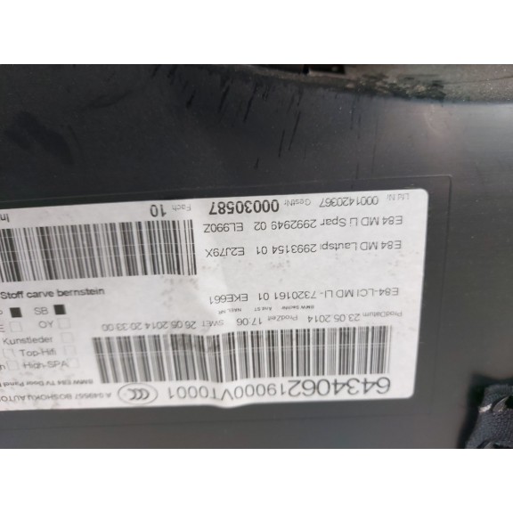 Recambio de guarnecido puerta delantera izquierda para bmw x1 (e84) sdrive 18 d referencia OEM IAM E2J79X  