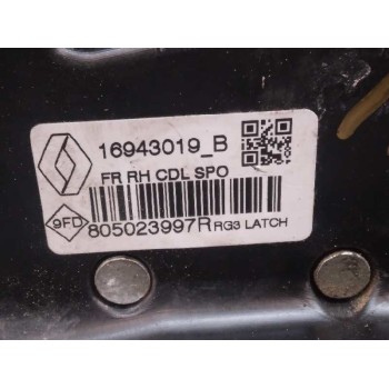 Recambio de cerradura puerta delantera derecha para renault megane iv berlina 5p 1.3 tce referencia OEM IAM 16943019B 4 PINES 80