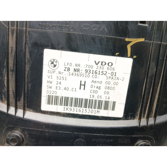 Recambio de cuadro instrumentos para bmw x1 (e84) sdrive 18 d referencia OEM IAM 931615201 14369510 
