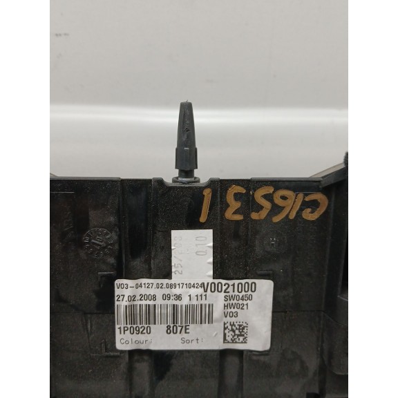 Recambio de cuadro instrumentos para seat leon (1p1) reference ecomotive referencia OEM IAM 1p0920807e v0021000 110080368015