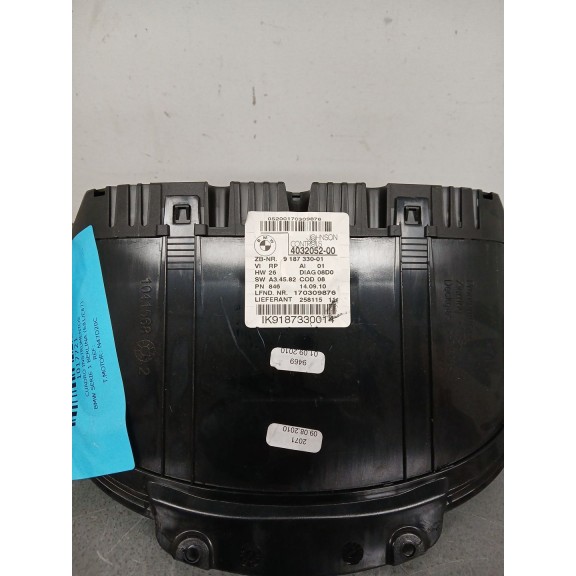 Recambio de cuadro instrumentos para bmw serie 1 berlina (e81/e87) 118d referencia OEM IAM 403205200 170309876 918733001