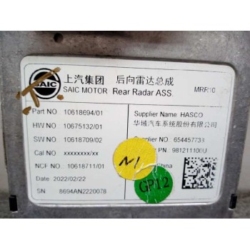 Recambio de sensor para mg zs luxury referencia OEM IAM 10618694 654457738 981211100U