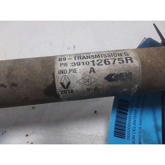 Recambio de transmision delantera izquierda para renault master kasten l1h1 ka 2,8t referencia OEM IAM   