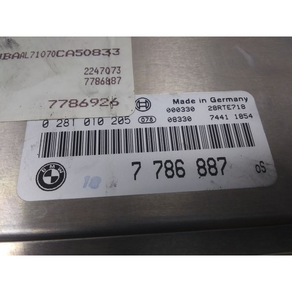 Recambio de centralita motor uce para bmw serie 3 berlina (e46) 320d referencia OEM IAM 0281010205  7786887