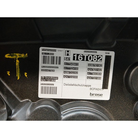 Recambio de elevalunas delantero izquierdo para mercedes-benz gla (h247) gla 200 d (247.712) referencia OEM IAM A1775409410  