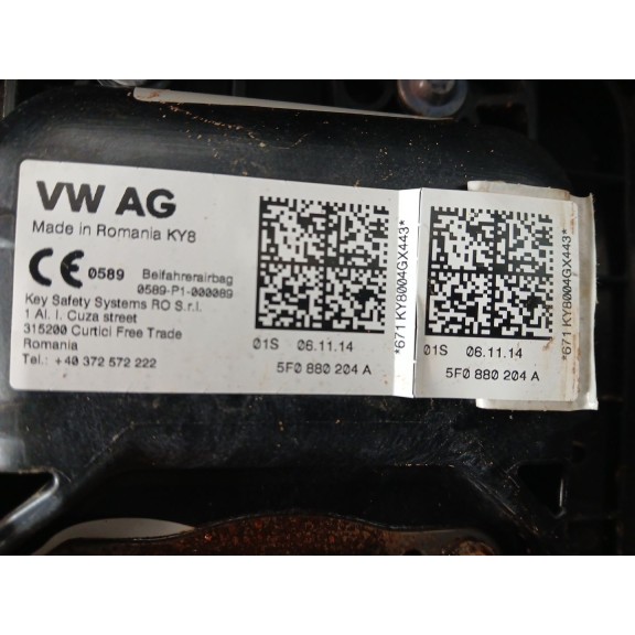 Recambio de kit airbag para seat leon (5f1) 1.6 tdi referencia OEM IAM 6F0880201AGAAP  5F0880204B