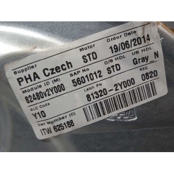 Recambio de elevalunas delantero derecho para hyundai ix35 classic 2wd referencia OEM IAM 824802Y000 402390B 2 PINS