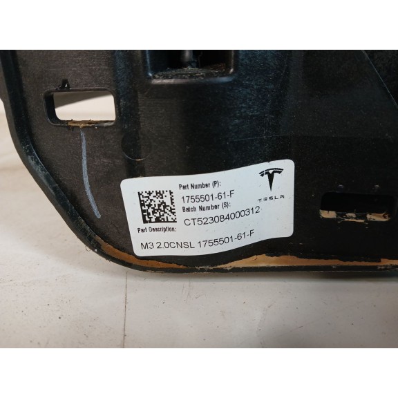 Recambio de apoyabrazos central para tesla model 3 (5yj3) ev referencia OEM IAM 201045510H  171442210C