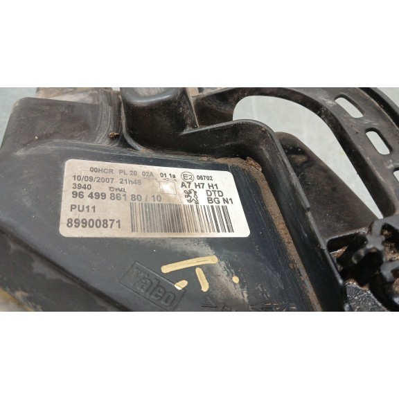 Recambio de faro derecho para peugeot 207/207+ (wa_, wc_) 1.4 referencia OEM IAM 9649986180 89900871 