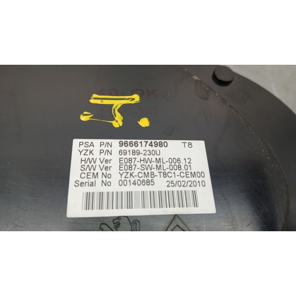 Recambio de cuadro instrumentos para peugeot 5008 premium referencia OEM IAM 9666174980  