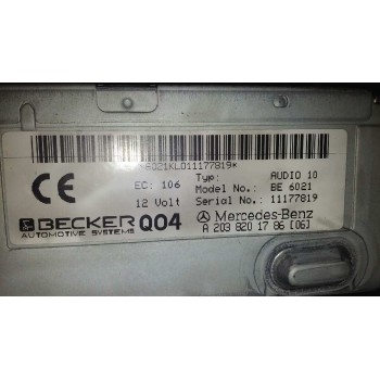 Recambio de sistema audio / radio cd para mercedes-benz clase c (w203) berlina 220 cdi (203.006) referencia OEM IAM A20382017860