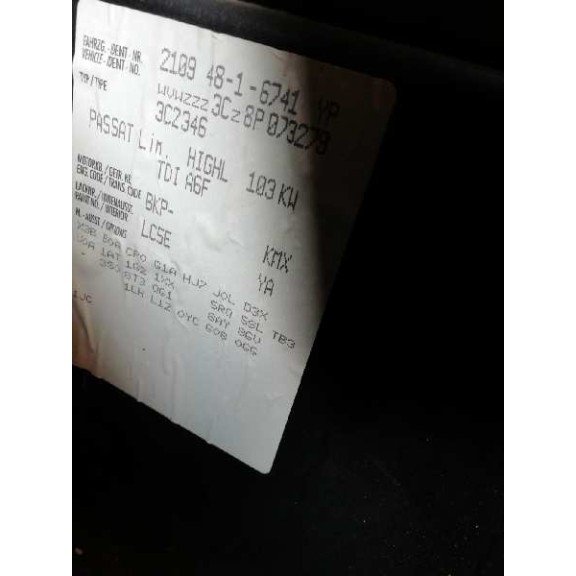 volkswagen passat berlina (3c2) del año 2007