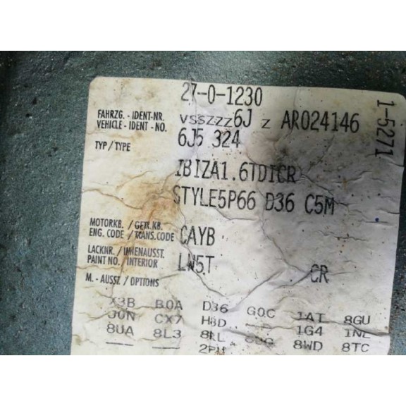 seat ibiza (6j5) del año 2009