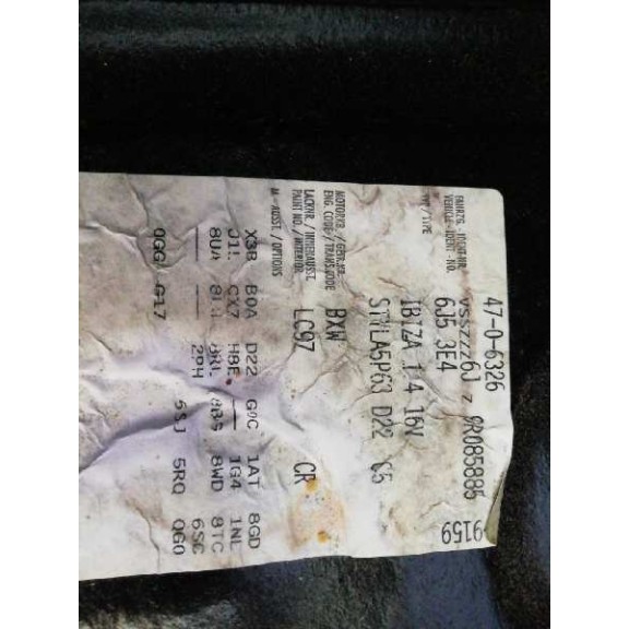 seat ibiza (6j5) del año 2009