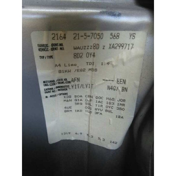 audi a4 berlina (b5) del año 1999