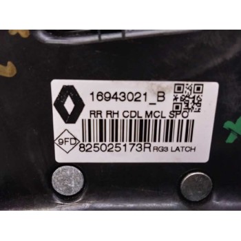 Recambio de cerradura puerta trasera derecha para renault megane iv berlina 5p limited referencia OEM IAM 825025173R 16943021B 4
