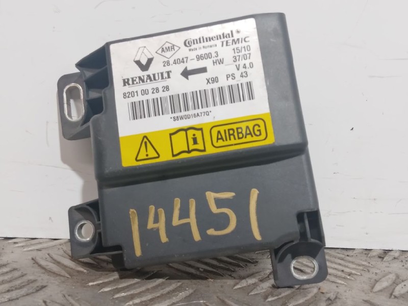 Recambio de centralita airbag para dacia logan ambiance referencia OEM IAM 8201002828  