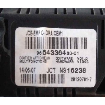 Recambio de display para peugeot 308 sport referencia OEM IAM 9664336480  