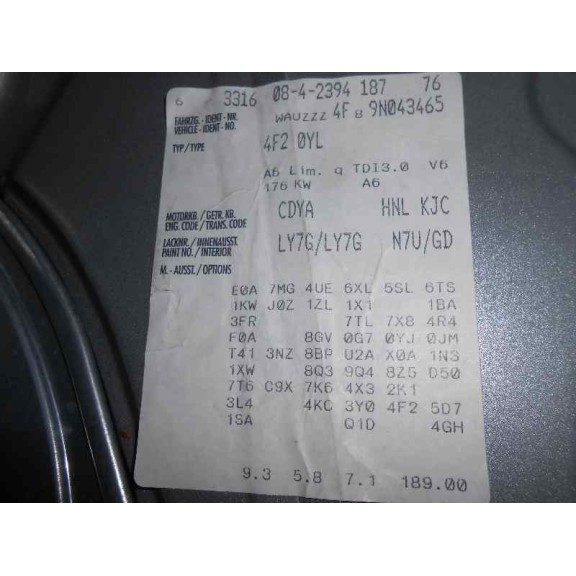 audi a6 berlina (4f2) del año 2008