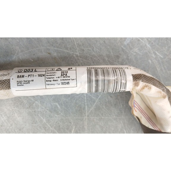 Recambio de airbag cortina delantero izquierdo para mercedes-benz clase b (w246) b 180 cdi be (246.200) referencia OEM IAM BAMPT