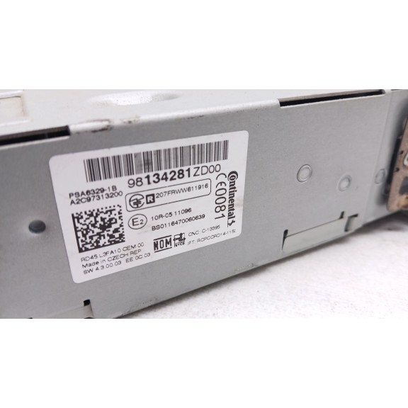 Recambio de sistema audio / radio cd para citroën c-elysée exclusive referencia OEM IAM 98134281ZD00 10R0511096 