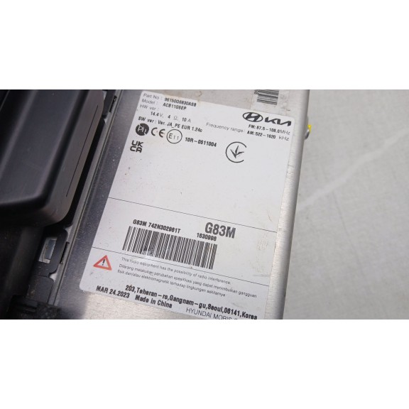 Recambio de sistema audio / radio cd para kia picanto iii (ja) 1.0 referencia OEM IAM 96150G6830ASB 10R0511004 