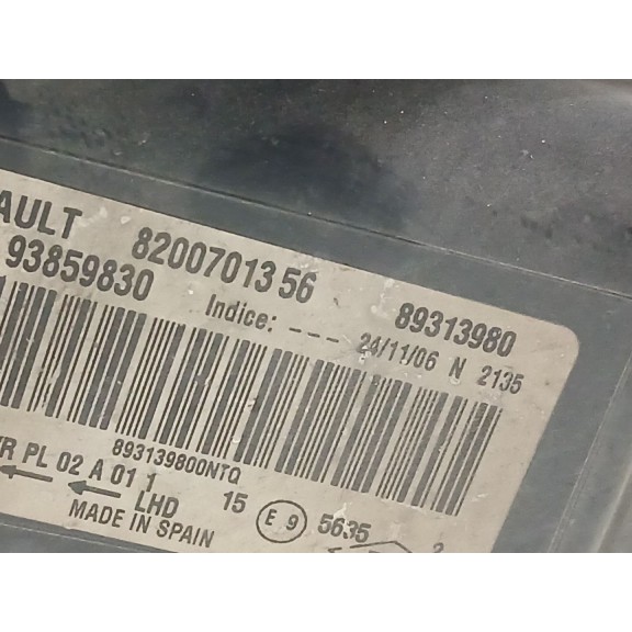 Recambio de faro derecho para nissan primastar furgoneta (x83) 2.0 dci 115 referencia OEM IAM 8200701356  93859830