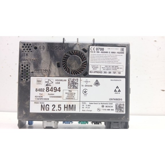 Recambio de modulo electronico para opel insignia berlina excellence referencia OEM IAM 84028494 7310400000000X 