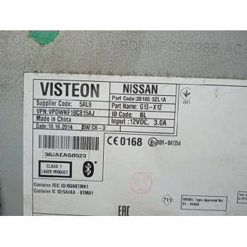 Recambio de sistema audio / radio cd para nissan pulsar (c13) acenta referencia OEM IAM 281853ZL1A  